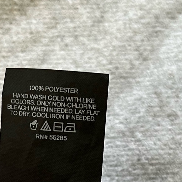 Express Gray Striped Fringed Scarf - Picture 3 of 4